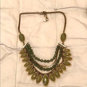 Stunning pistachio coloured necklace. Adjustable chain.